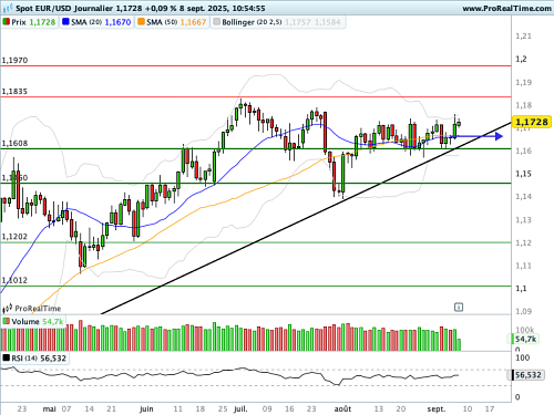 EUR/USD : L'agence Fitch saquera la France vendredi ? (©ProRealTime.com) EUR/USD : L'agence Fitch saquera la France vendredi ? (©ProRealTime.com)