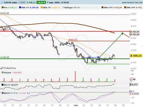 CAC 40 : En position périlleuse sur un garde-fou technique