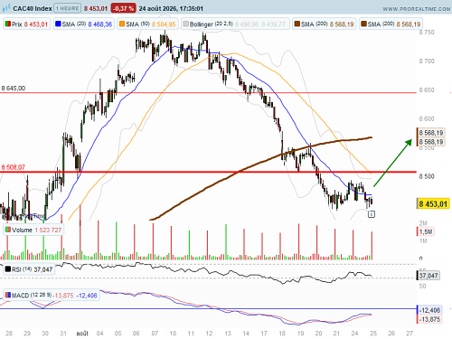 CAC 40 : CAC40 timoré