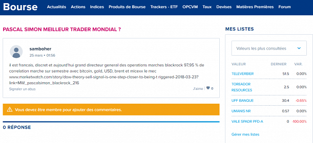 Forum BFM Bourse