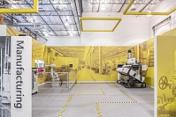 Interior of an automotive manufacturing building Microsoft Industry Experience Center