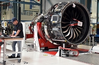 Moteur d'un A320 Neo dans une usine Safran en 2018