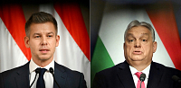 Péter Magyar (à gauche) a battu Viktor Orban (à droite)