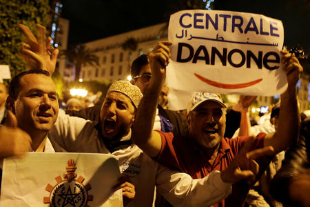 Des salariés de Centrale Danone manifestent à Rabat contre le boycott
